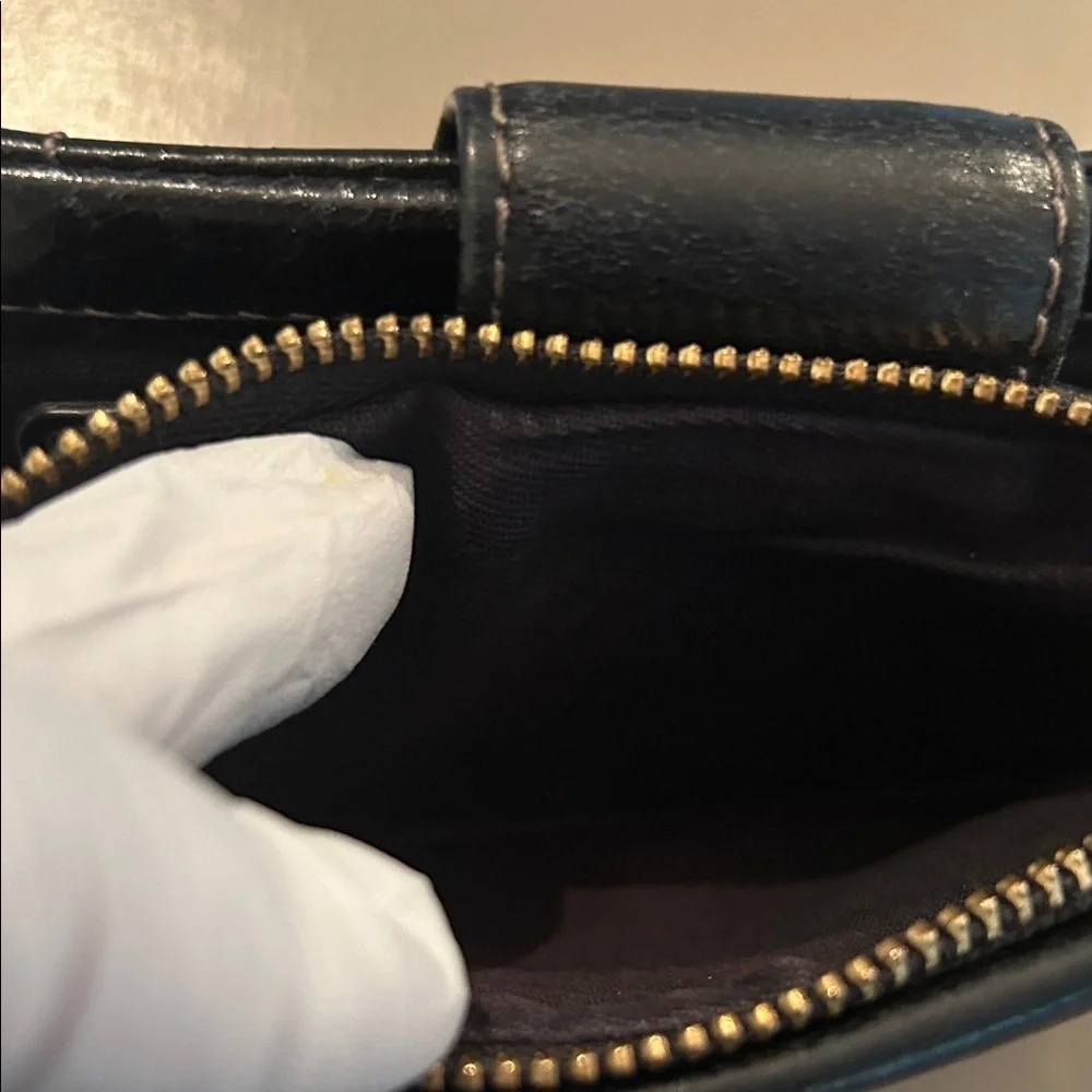 Fossil Black Leather Fold Wallet
